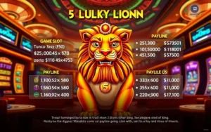 เกมสล็อต 5 Lucky Lion ทางเลือกเกมมาแรงที่สุด